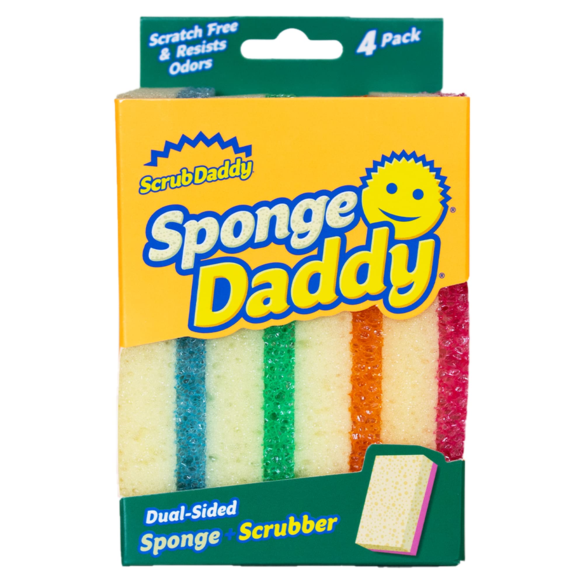 Scrub Daddy Sponge Daddy, Dual Sided Sponge Scrubber, Dish Sponges for Washing u