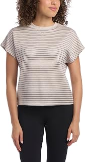 Danskin Women's Short Sleeve Crew Neck Luxe T-Shirt