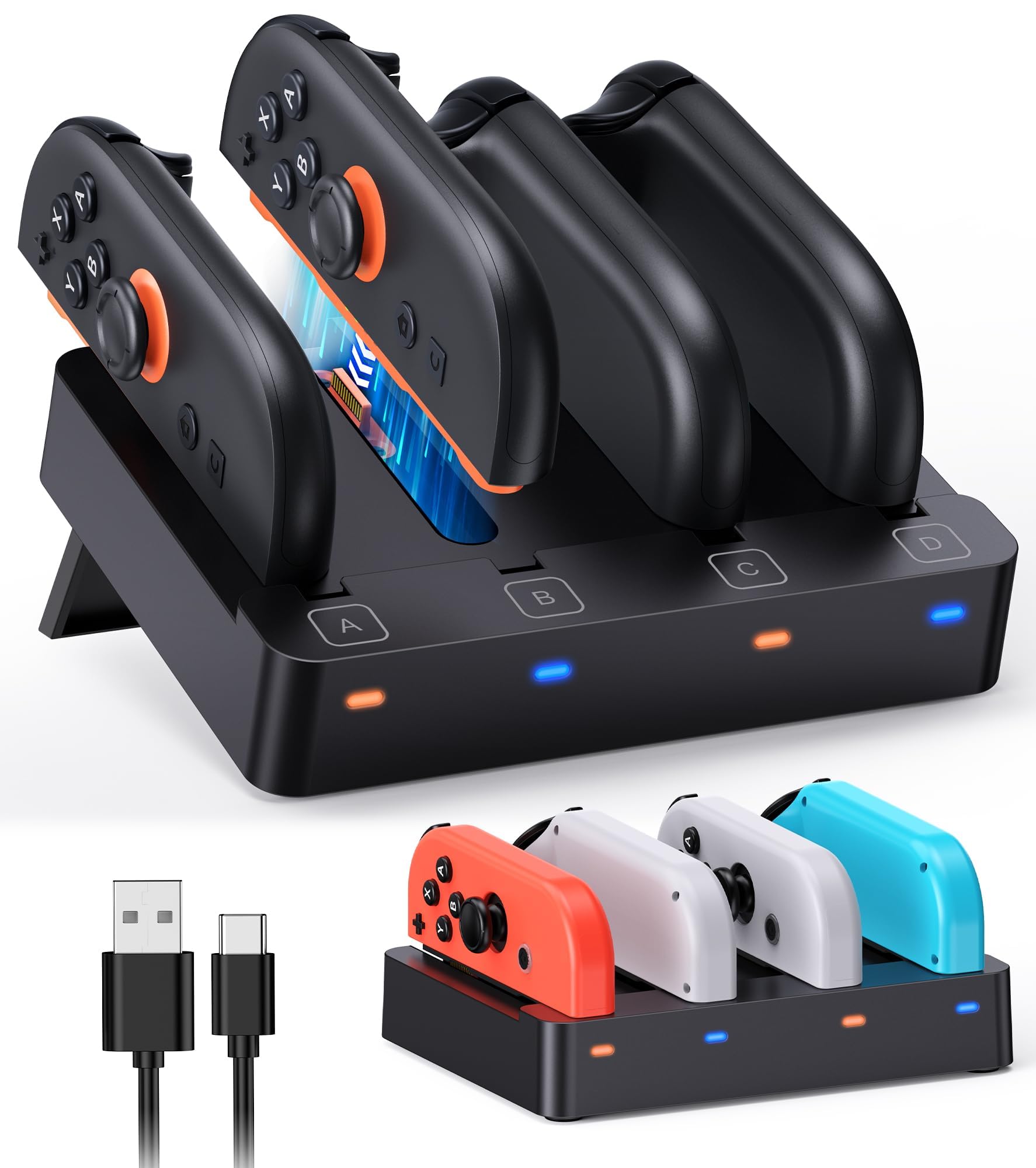 FYOUNG [Switch 2/1 Both] Controller Charger, Charging Dock for JoyCon 2 | Charge