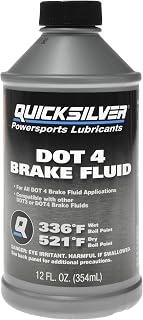 Quicksilver DOT 4 Brake Fluid for Marine, Automotive &amp; Powersports, 12 oz.