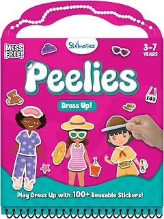 Skillmatics Peelies – Dress Up, Reusable Sticker Activity Book for Kids | 100+ Reusable Stickers, Travel Toy, Mess-Free Fun for Toddlers & Preschoolers, Gifts for Girls & Boys Ages 3, 4, 5, 6, 7