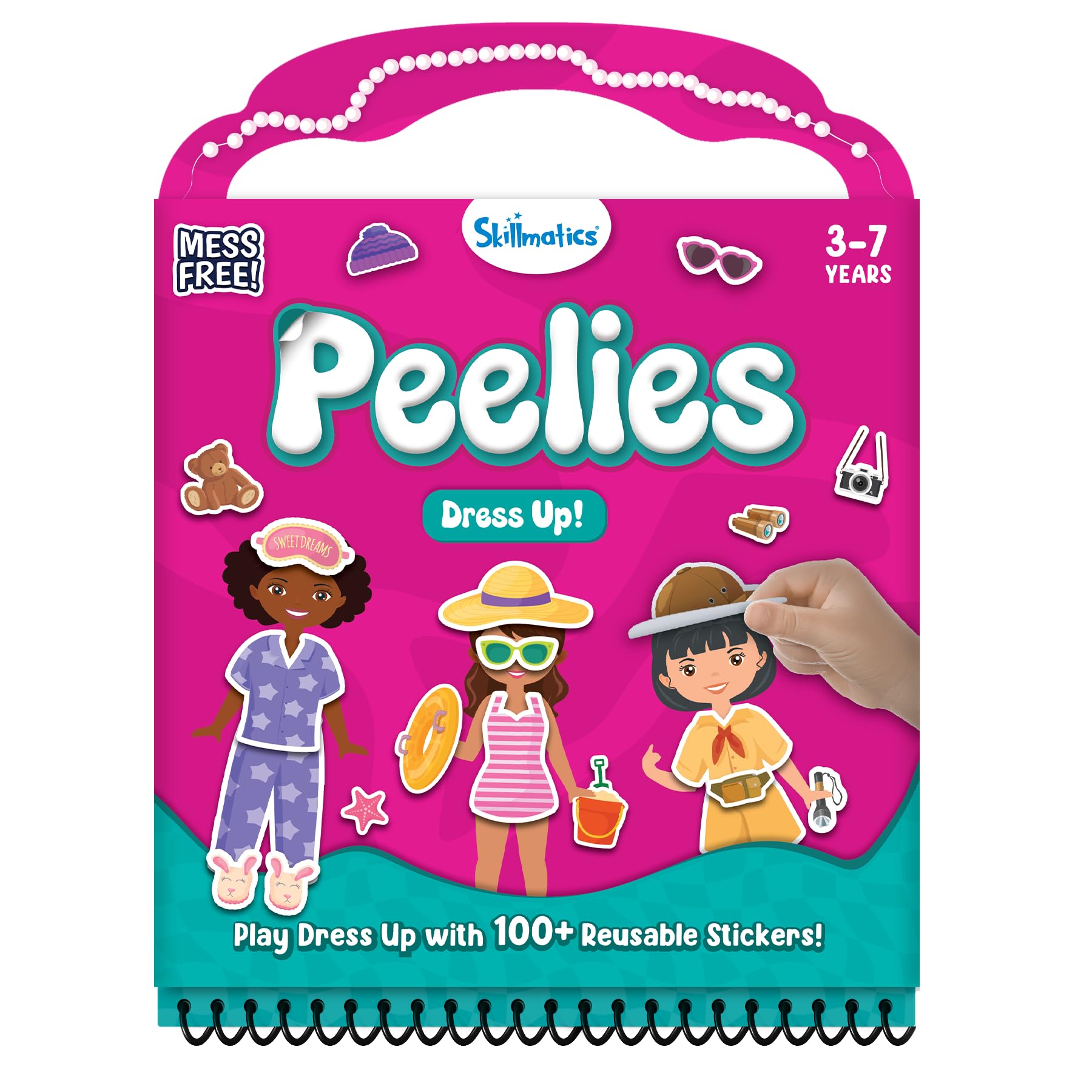 Skillmatics Peelies – Dress Up, Reusable Sticker Activity Book for Kids | 100+ R