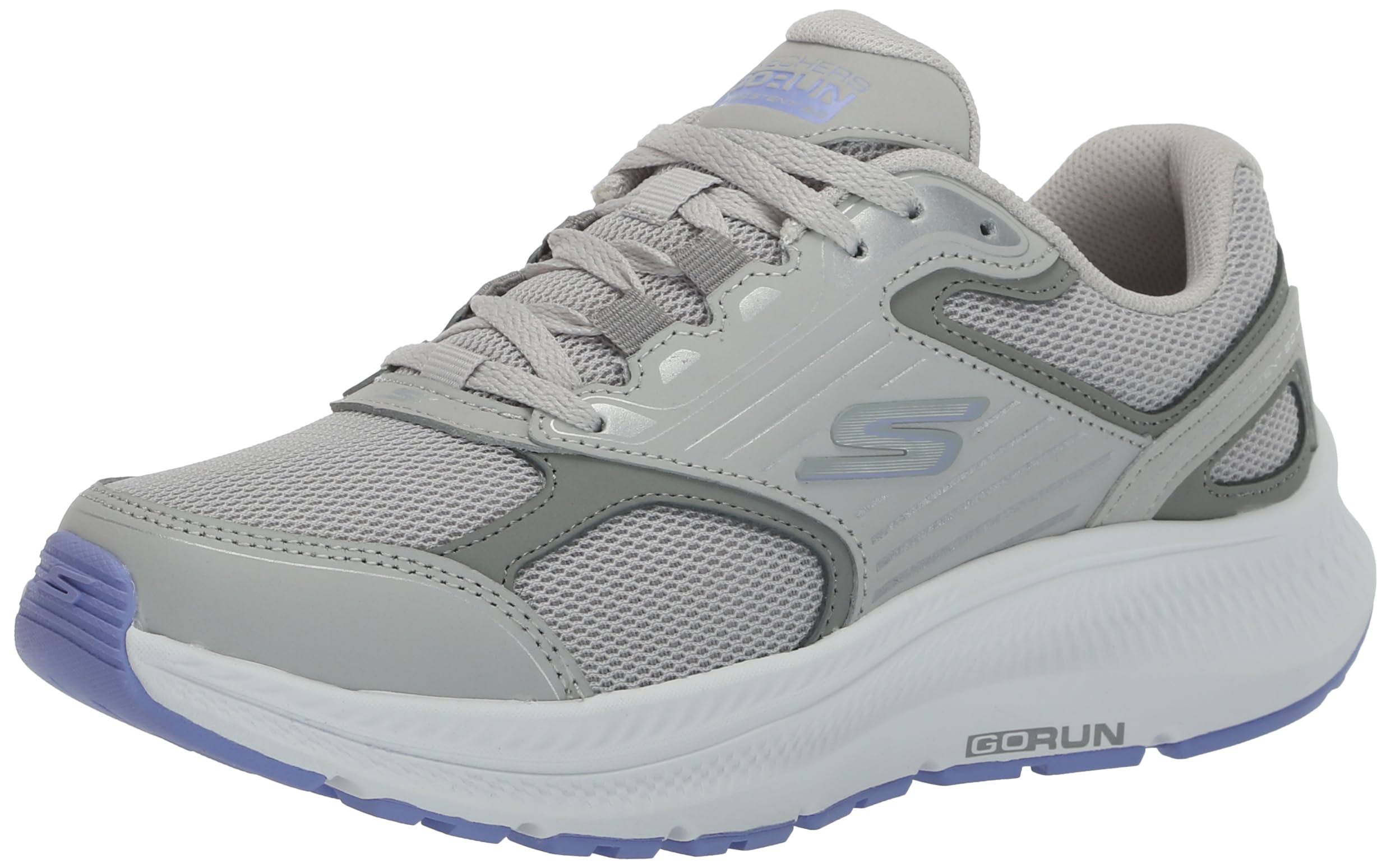 Skechers Women's Go Run Consistent 2.0 Advantage Sneaker, Grey/Lavender , 5 Wide
