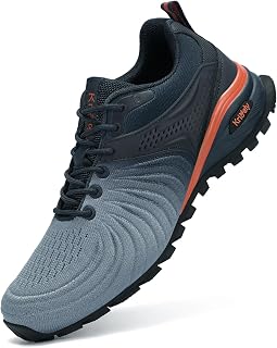 Kricely Men's Trail Running Shoes Hiking Shoes Outdoor Breathable Sneakers Fitness Running Sneakers