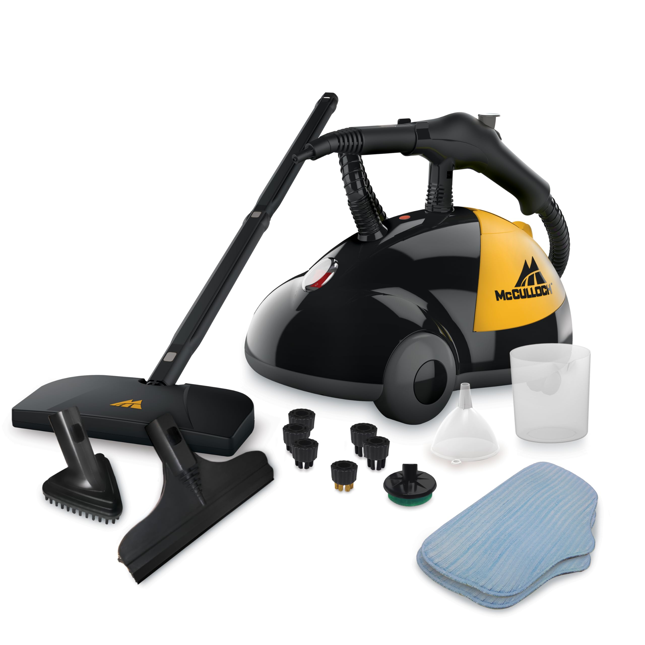 McCulloch MC1275 Heavy-Duty Steam Cleaner with 18 Accessories, Extra-Long Power 
