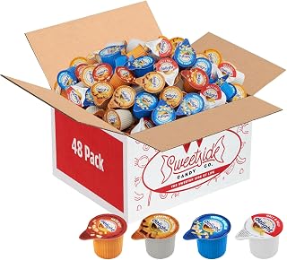 Coffee Creamer Singles Variety Pack, 48 Count, Hazelnut, French Vanilla | Caramel Macchiato & Half and Half, Flavors may vary, Non Refrigerated Individual Liquid Creamer Pods for, Office & Travel