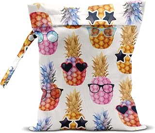 zcyxuuw Wet Bag, Wet Dry Bag, Wet Bag for Swimsuit, Travel, Beach, Pool, Diapers, Dirty Yoga Gym Clothes, Makeup Bag, Waterproof Tropical Palm Leaves Decor Jungle Palm Leaf Favors