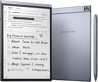 iFLYTEK AINOTE Air 2, 8.2" E-Ink Tablet, AI Note-Taking & Meeting Summaries | AI meeting summaries, 18-language transcription & translation, paper-like writing. Ultra-slim 230g portable. Stylus included.
