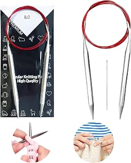 8 mm Circular Knitting Needles US11 |40 inches/100 cm | Suitable for Beginners to Knit Sweaters, Scarves, Blankets and Other Projects!