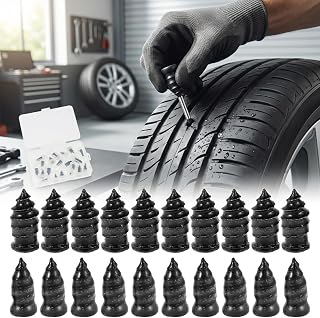 Vacuum Tire Repair Nail Tire Repair Rubber Nail Punk Repair Nail Self Tire Repair Tire Film Nails 20pcs Car Truck Motorcycle Motorcycle Vehicle (Black)