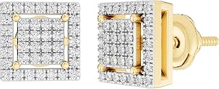 Dazzlingrock Unisex Design Ladies Mens Real Natural Diamond Earrings