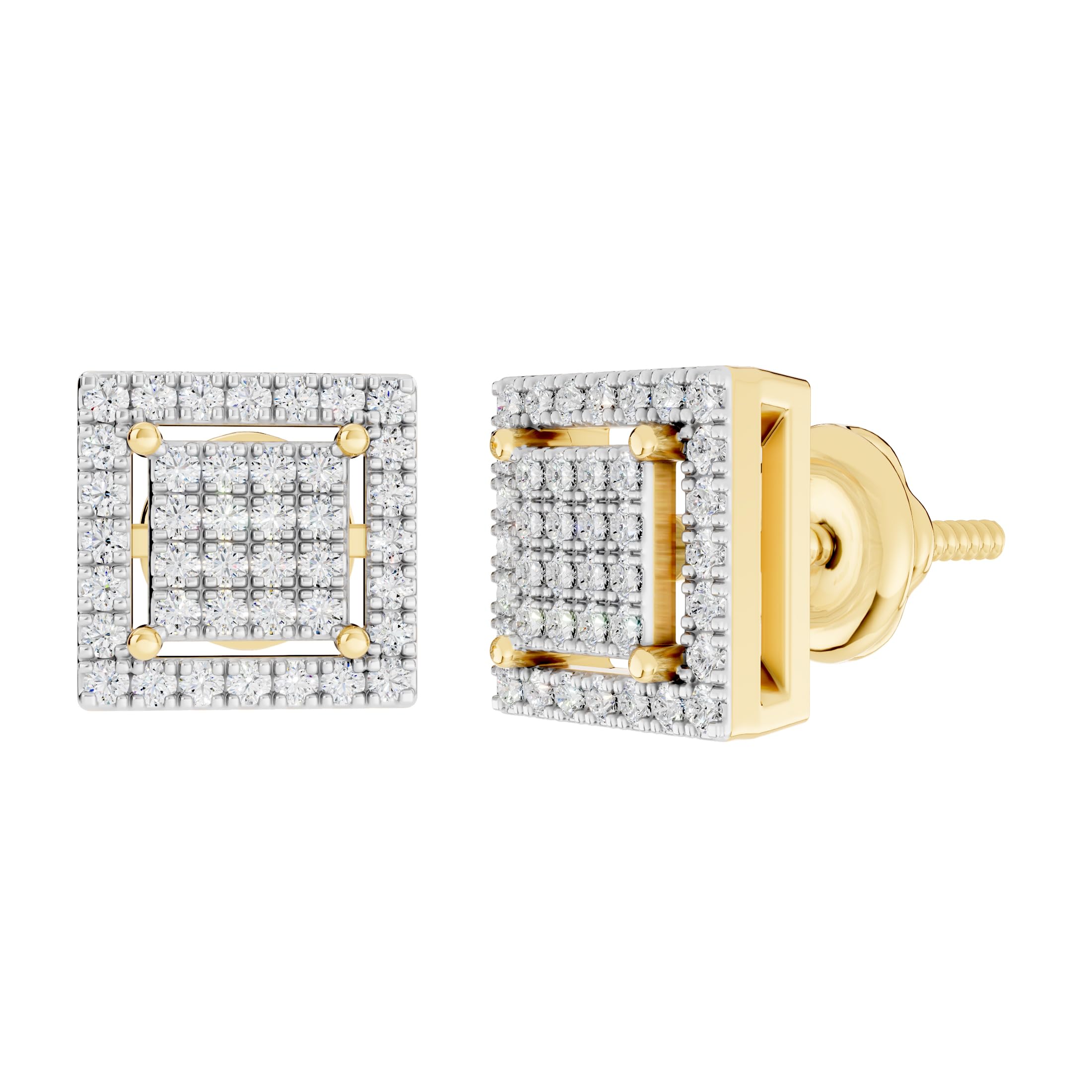 Dazzlingrock Unisex Design Ladies Mens Real Natural Diamond Earrings