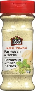 Club House One Step Seasoning Blend, Parmesan & Herbs, 135 g | Savoury Blend of Parmesan, Spices and Herbs, For Meats, Vegetables, Pasta, Popcorn, and More