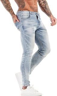 GINGTTO Men's Jeans Skinny Elastic Stretch Denim Pants