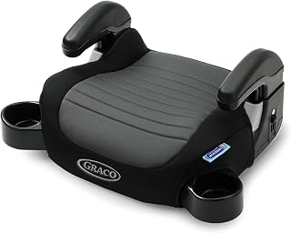 Graco TurboBooster 2.0 Backless Booster Car Seat, Denton | Ages 4-10, 40-100lb, Up to 57in, Height-Adjustable Armrests, ProtectPlus Engineered, Space-Saving Hideaway Cup Holders
