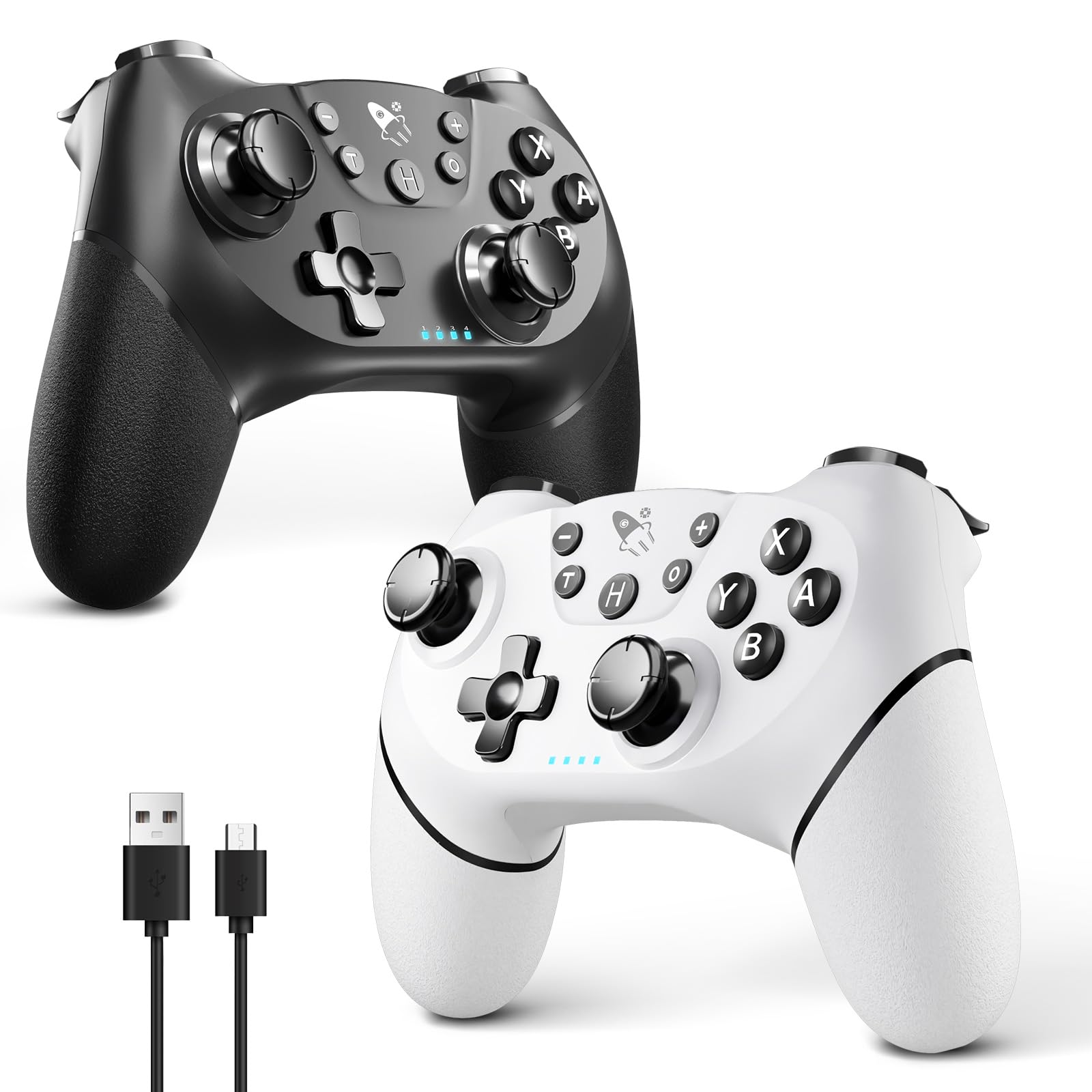 AceGamer Wireless Pro Controller for Nintendo Switch/Lite/OLED/Switch 2/PC, 2 pa