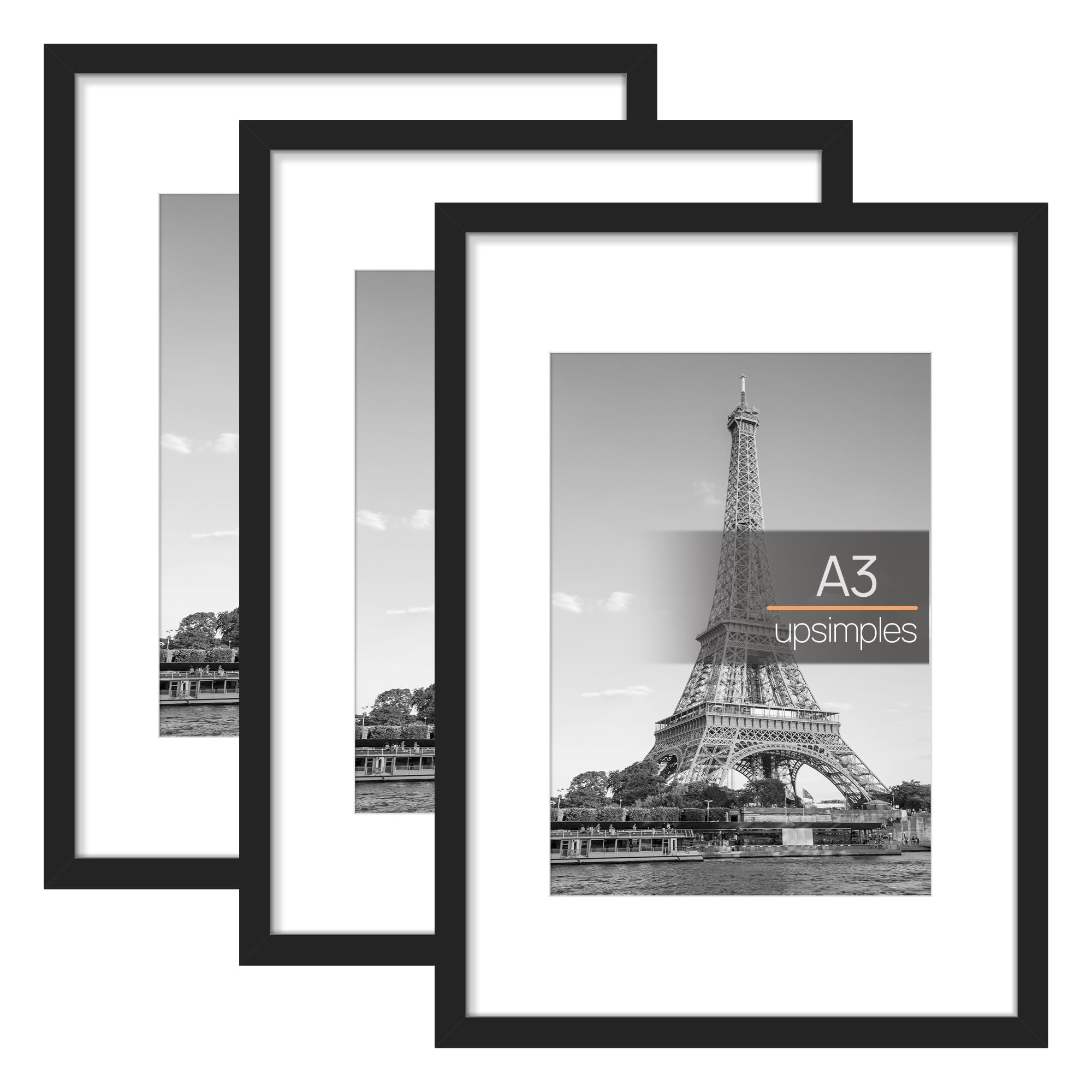 upsimples 3 Pack A3 Frame, Picture Frames, Versatile Photo Frame, Black A3 | Ide