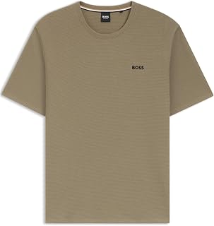 BOSS Mens Bodywear Waffle T-Shirt with Structured