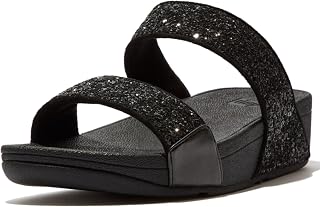 Fitflop Lulu Cross Slide - Glitter Open Toe SandalsWomen