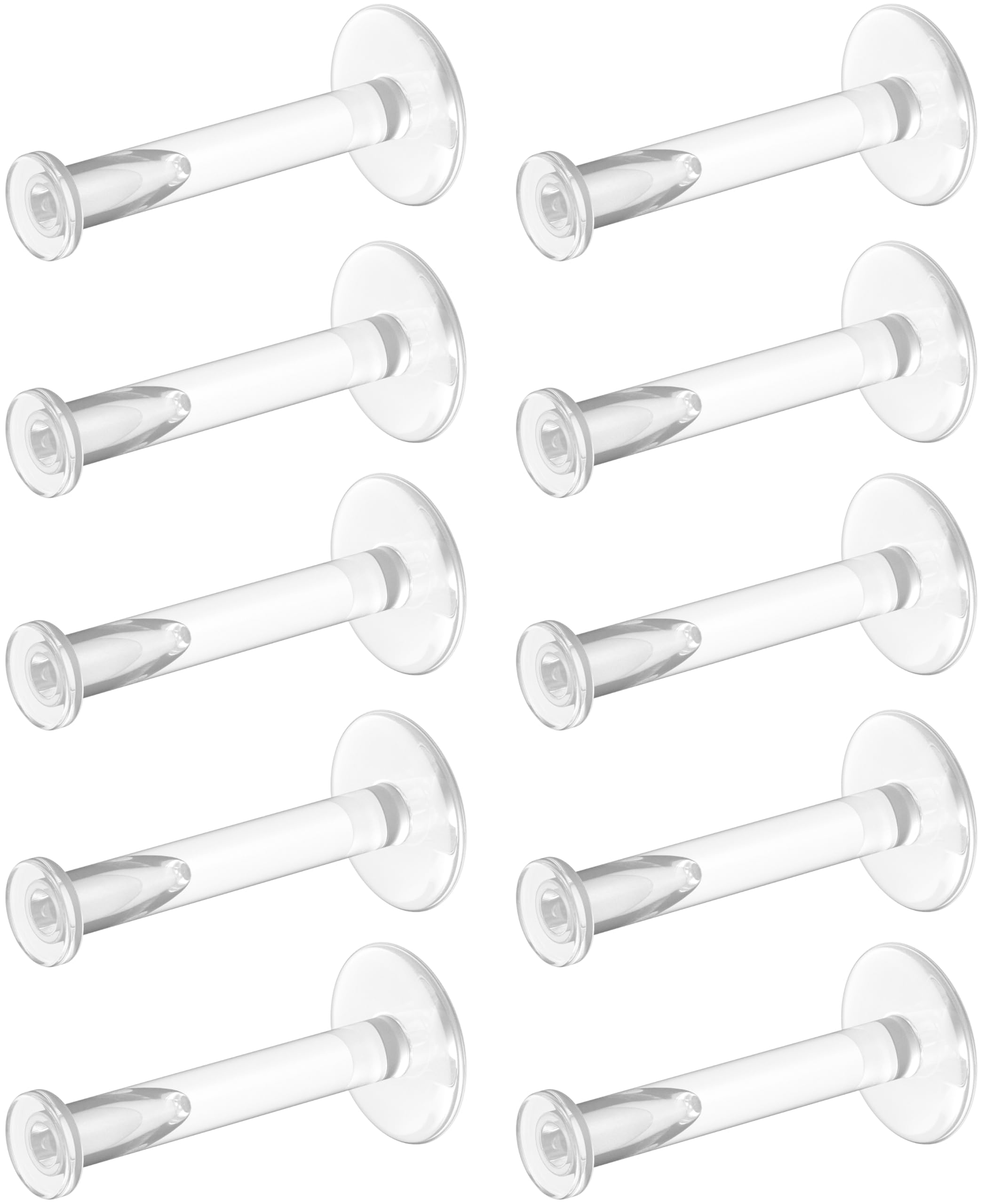 Bioflex Clear Earrings for Sports, Work, School, Surgery, MRI - Clear Piercing J
