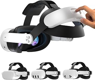 VR Head Strap - Detachable Slot, One-Click Assembly, Fits Quest 3S/3/2 | Fits Meta Quest 3S, Quest 3, and Quest 2. Adjustable head strap with soft leather cushion. One-click detachable slot design