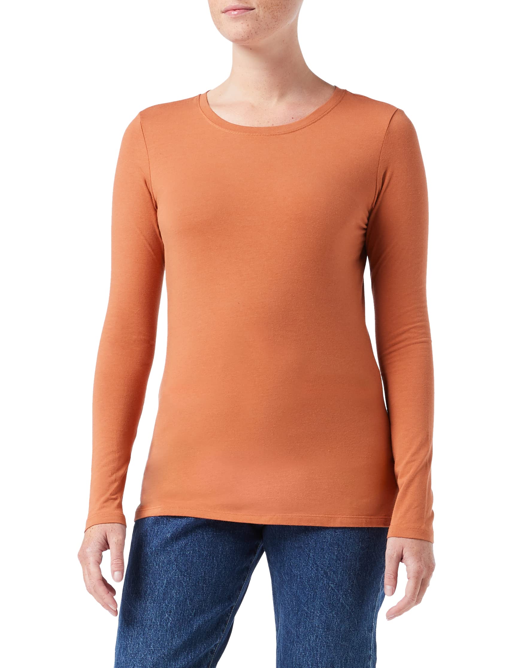 Amazon Essentials Women's Regular-Fit Long-Sleeve Crewneck T-Shirt (Available in