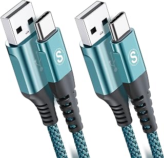 USB C Cable [2Pack 1M+2M] USB C Cable Fast Charging Type C 3.1A Charger Type C Fast Charging Nylon for i Phone 18 17 16 15 Pro Max,Samsung S26 S25/S24/S23 to S8,Sony,Note20,M31,Huawei,Xiaomi,Pixel,LG