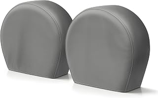 Explore Land Tire Covers 2 Pack - Tough Tire Wheel Protector for Truck, SUV, Trailer, Camper, RV - Universal Fits Tire Diameters 26-28.75 inches, Charcoal