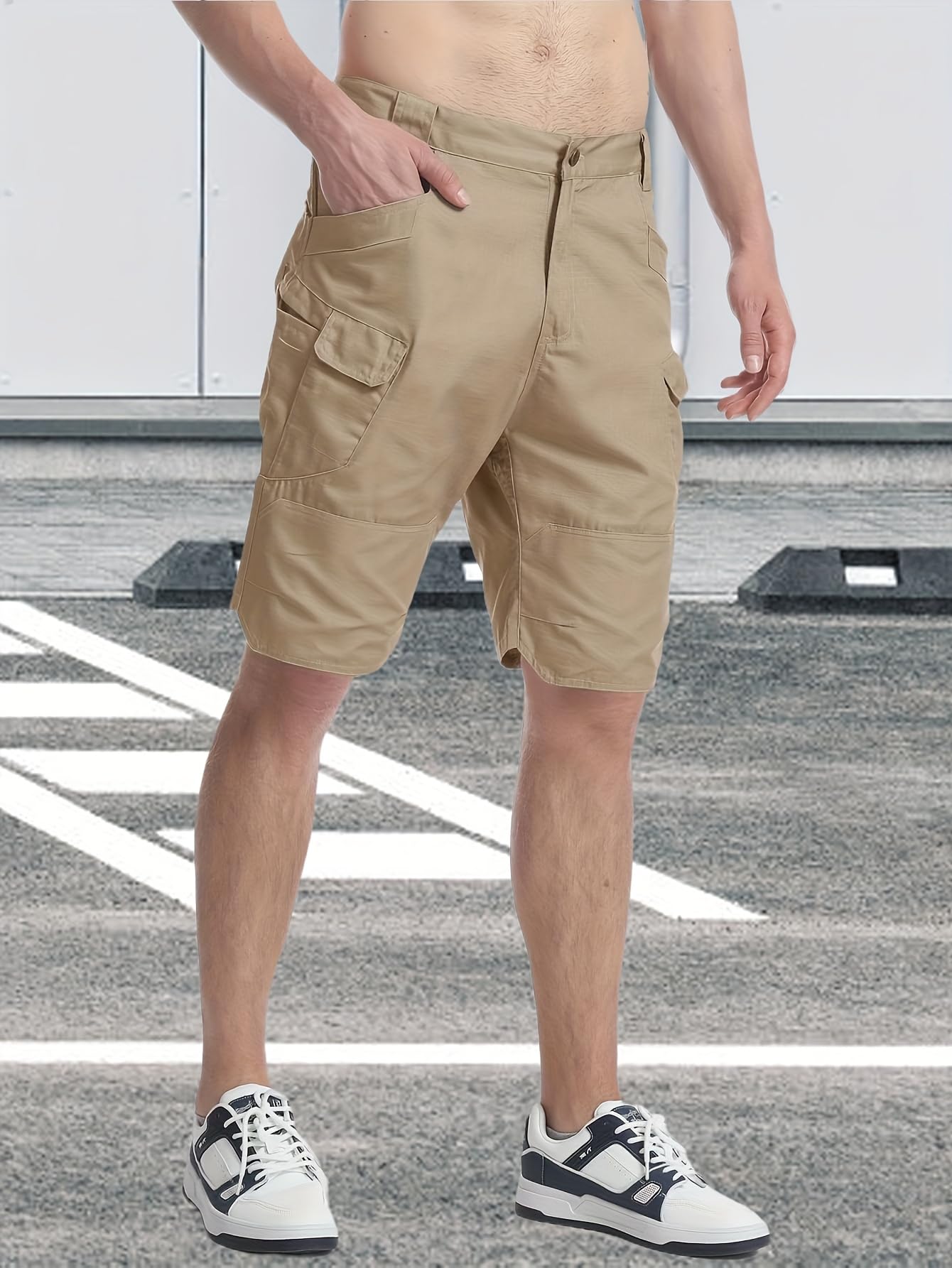 Mens Cargo Shorts Breathable Quick Dry Tactical Multi-Pocket Design