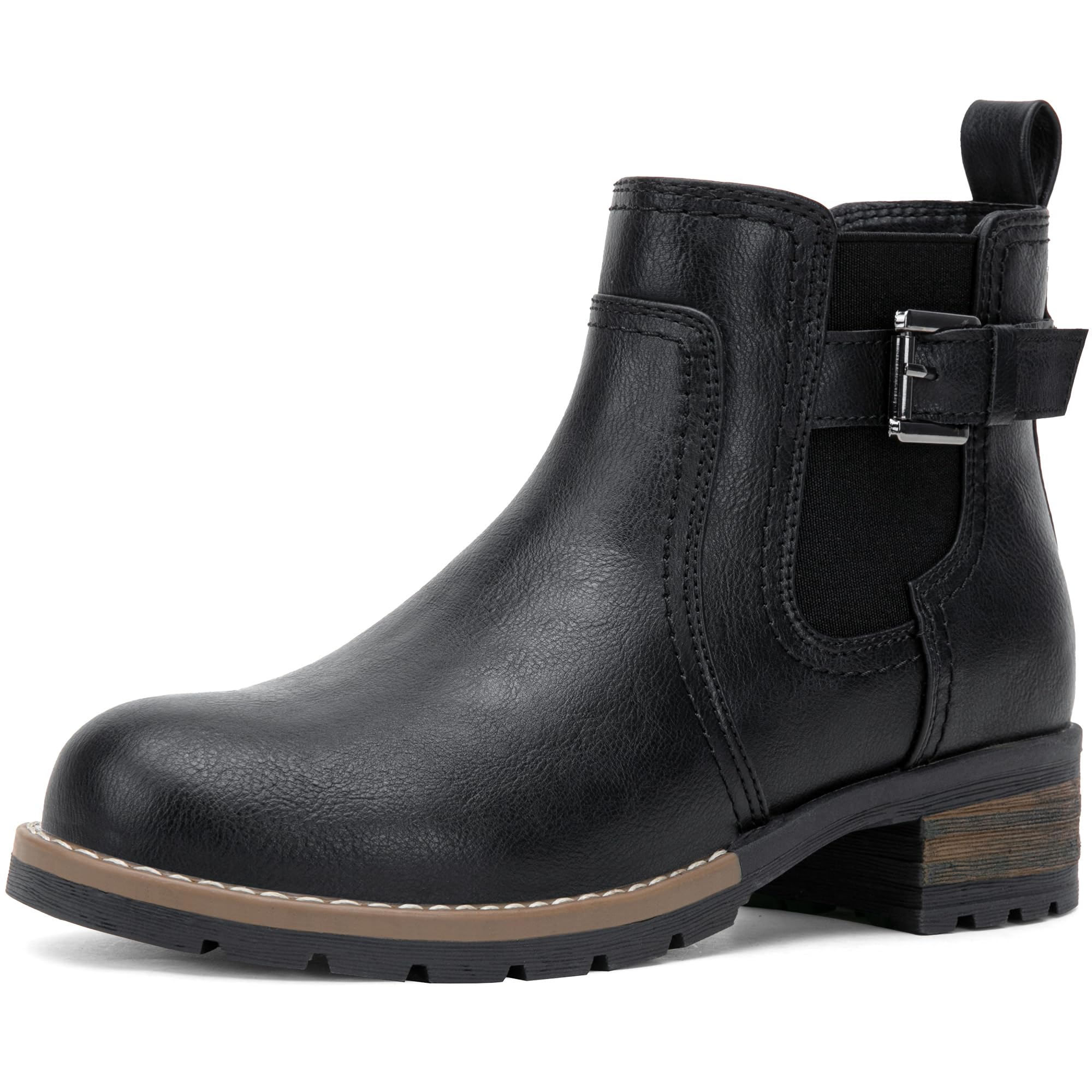Women's Chelsea Ankle Boots Low Heel Boots with Side Zip