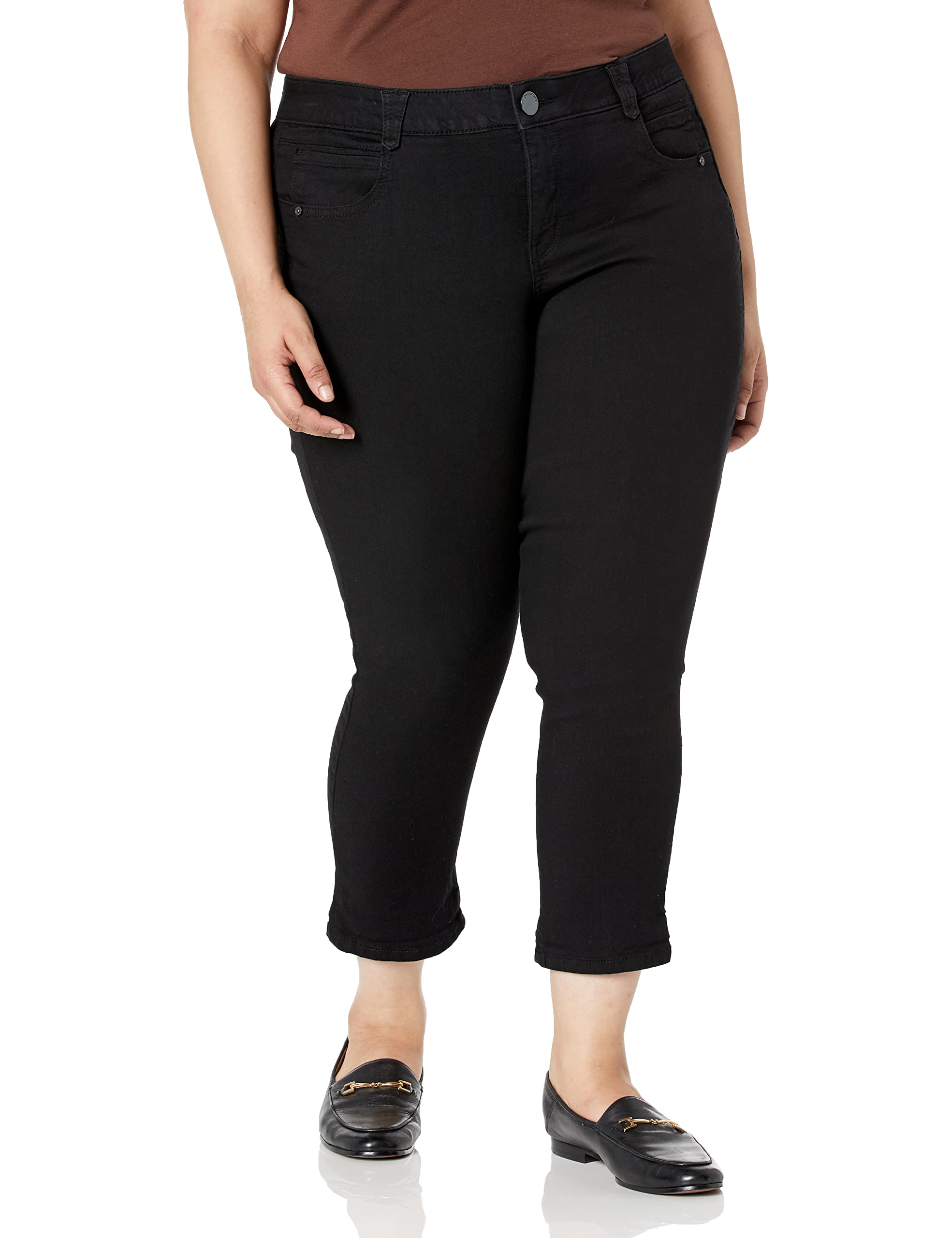 Democracy Donna Plus Size Ab Soluzione Crop, nero, 54 Più