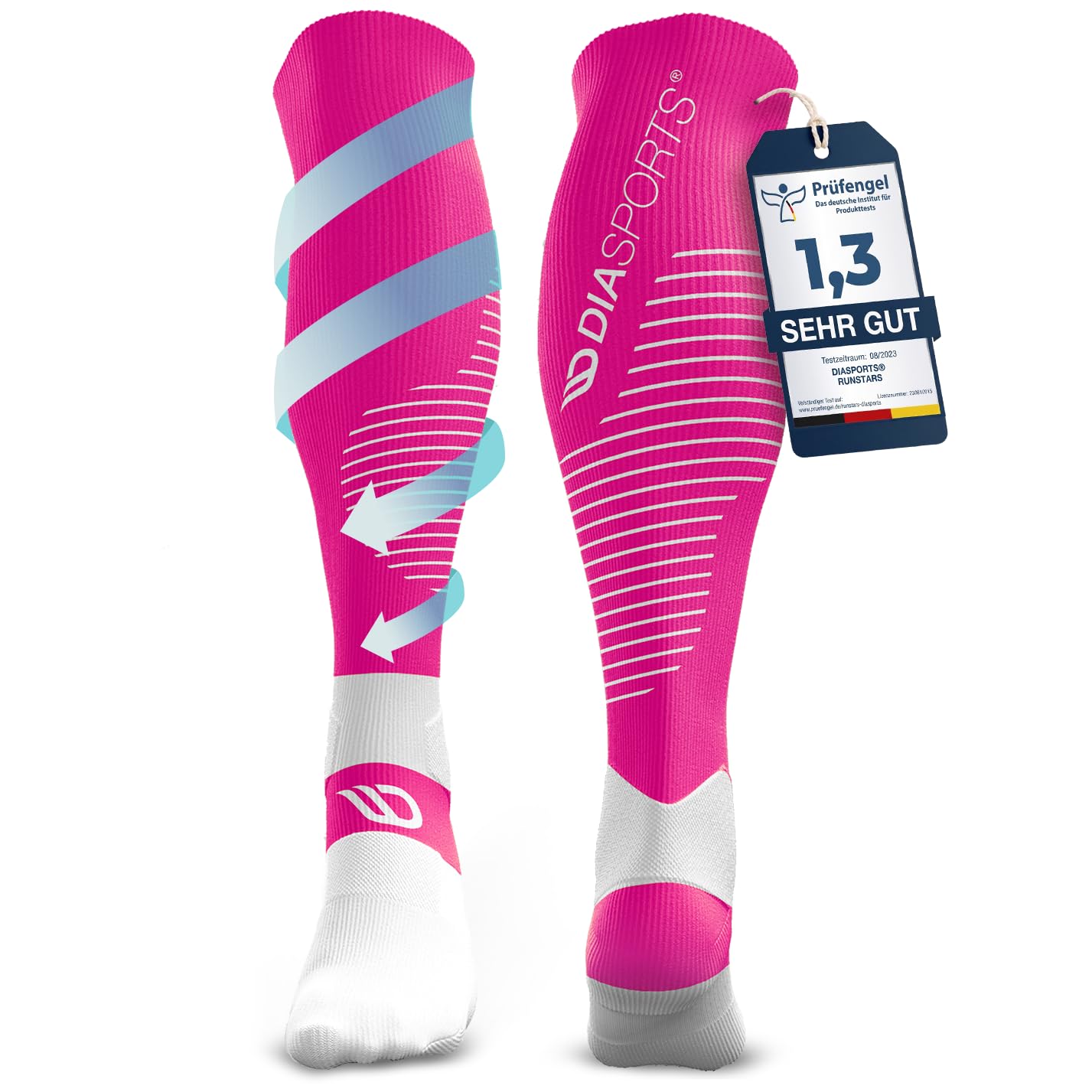 Runstars Compression Socks for Marathon & Triathlon, High-Quality Compression So
