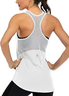 ICTIVE Women's Yoga Tank Top, Breathable and Quick Dry Sports Top with Cross Back Breathable and Quick Dry for Workout