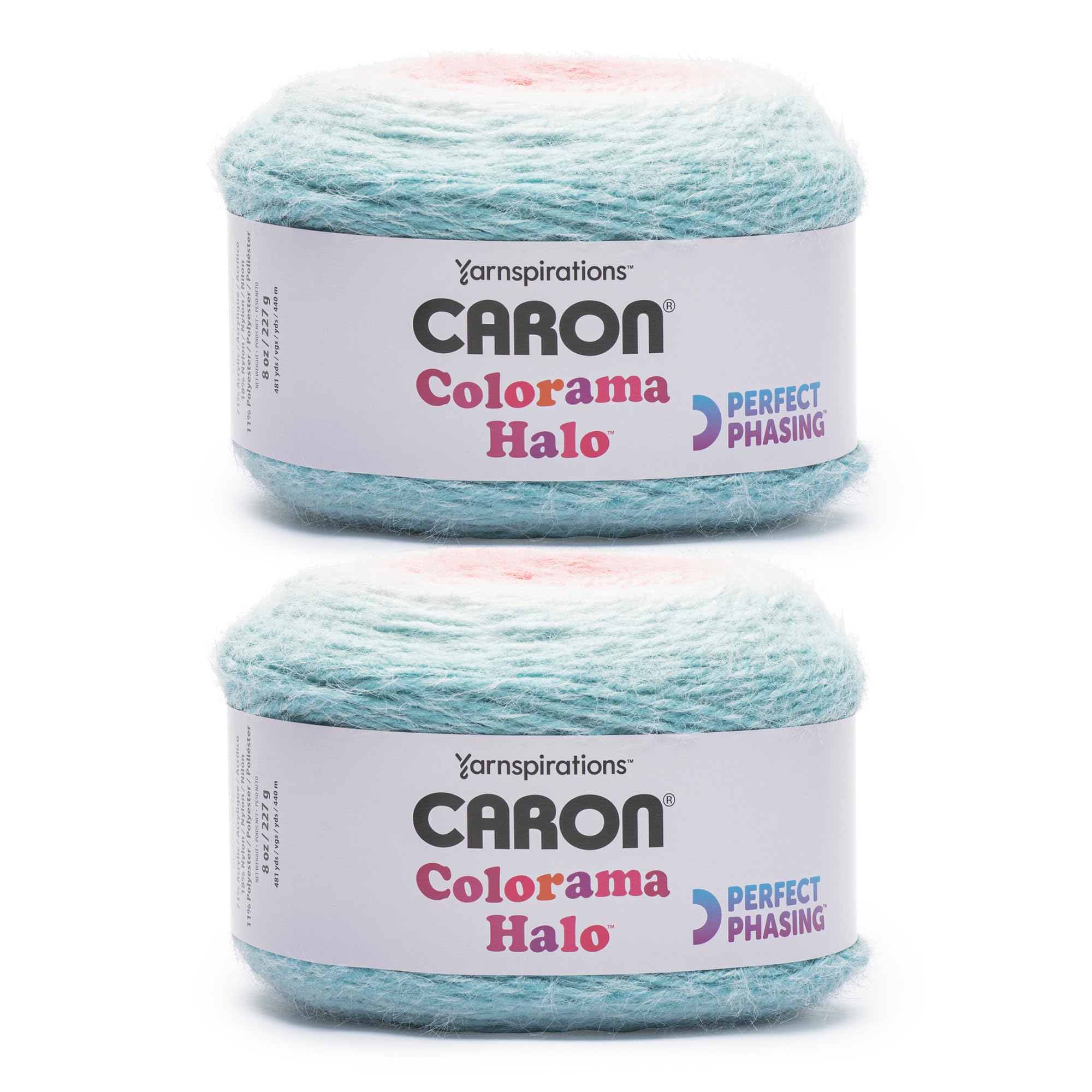 Caron Colorama Halo Cake Ombre Yarn for Crocheting, Rose Garden, 2-Pack | #5 Bul