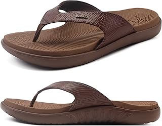 KuaiLu Women's Orthotic Arch Support Flip Flops Yoga Mat Thong Sandals