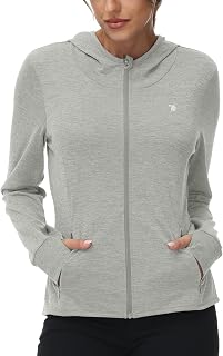 TBMPOY Womens UPF 50+ Sun Protection Hoodie Jackets Light Weight Long Sleeve Shirts Hiking Outdoor Full Zip Tops