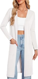 GRACE KARIN Womens Long Cardigan Sweaters Lightweight Open Front Maxi Duster Knit Cardigans Trendy 2026 Fall Fashion Outfits