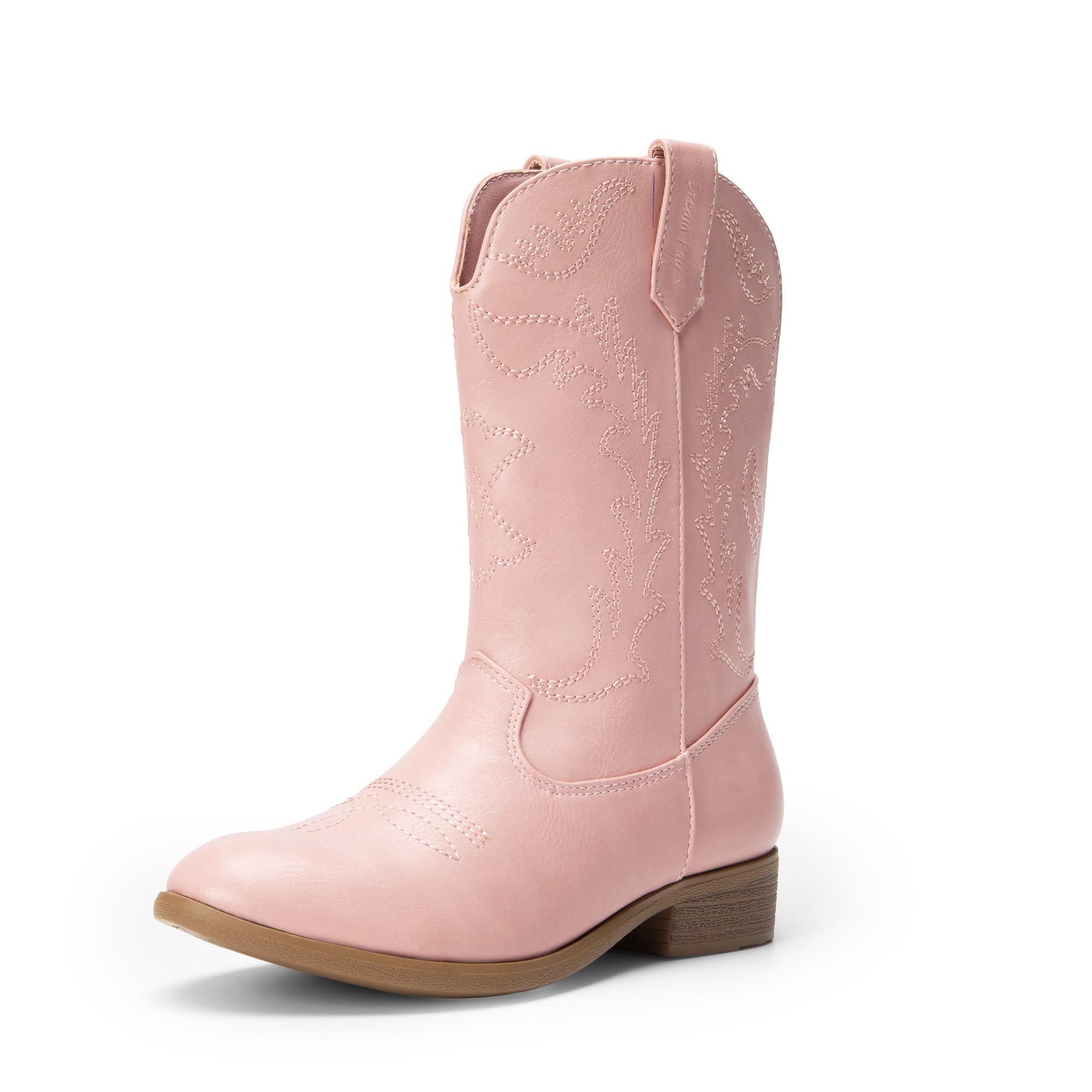 DREAM PAIRS Kids Cowboy Cowgirl Boots | for Boys Girls,Mid Calf,Slip On,Flexible