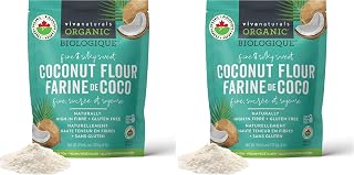 Viva Naturals Organic Coconut Flour 4 lbs (1.81 kg) – Gluten Free Flour & Keto Flour, Coconut Flour for Baking, Unbleached & Unrefined Coconut Powder - Farine de coco (Pack of 2)