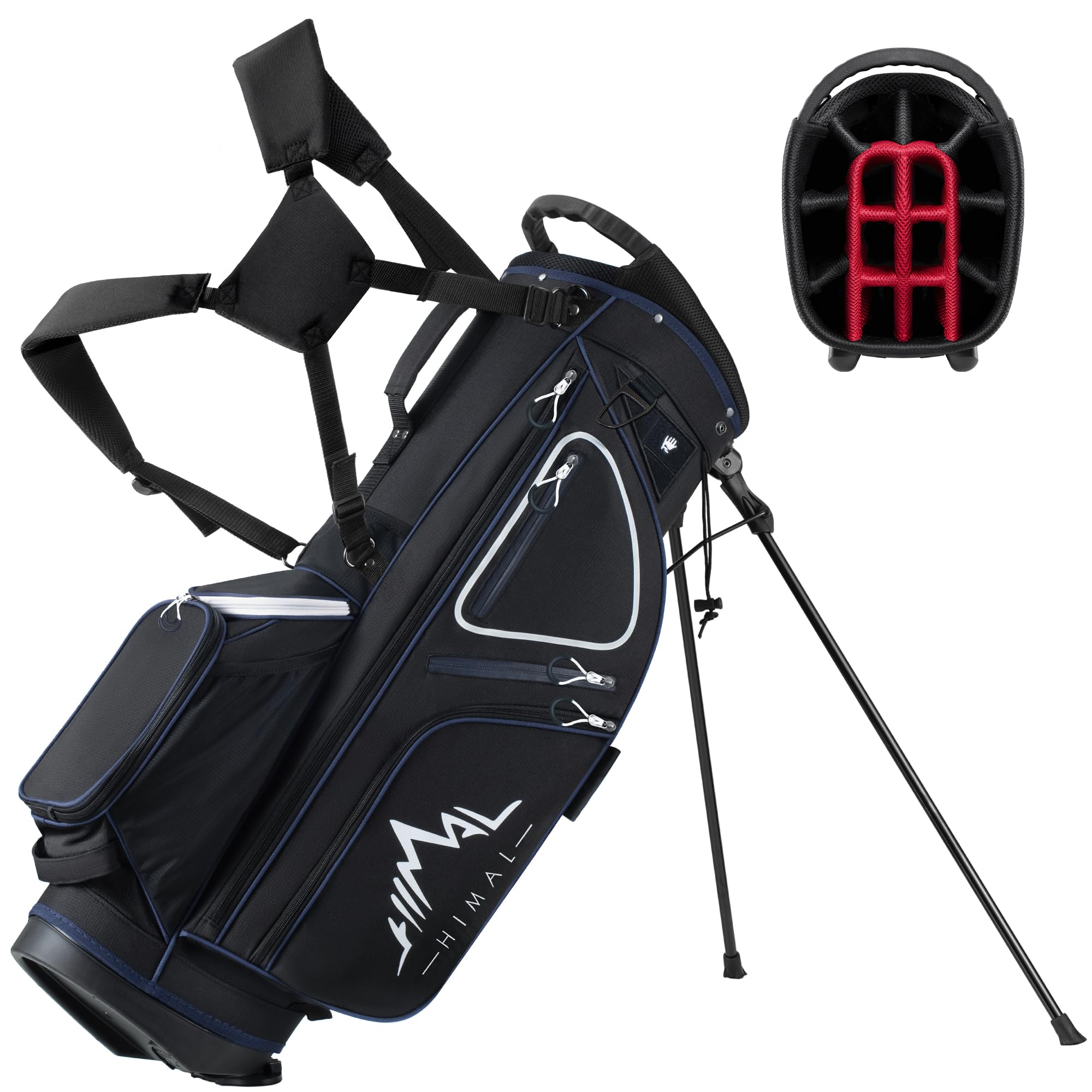 GoHimal 14-Way Lightweight Golf Stand Bag with Multiple Pockets