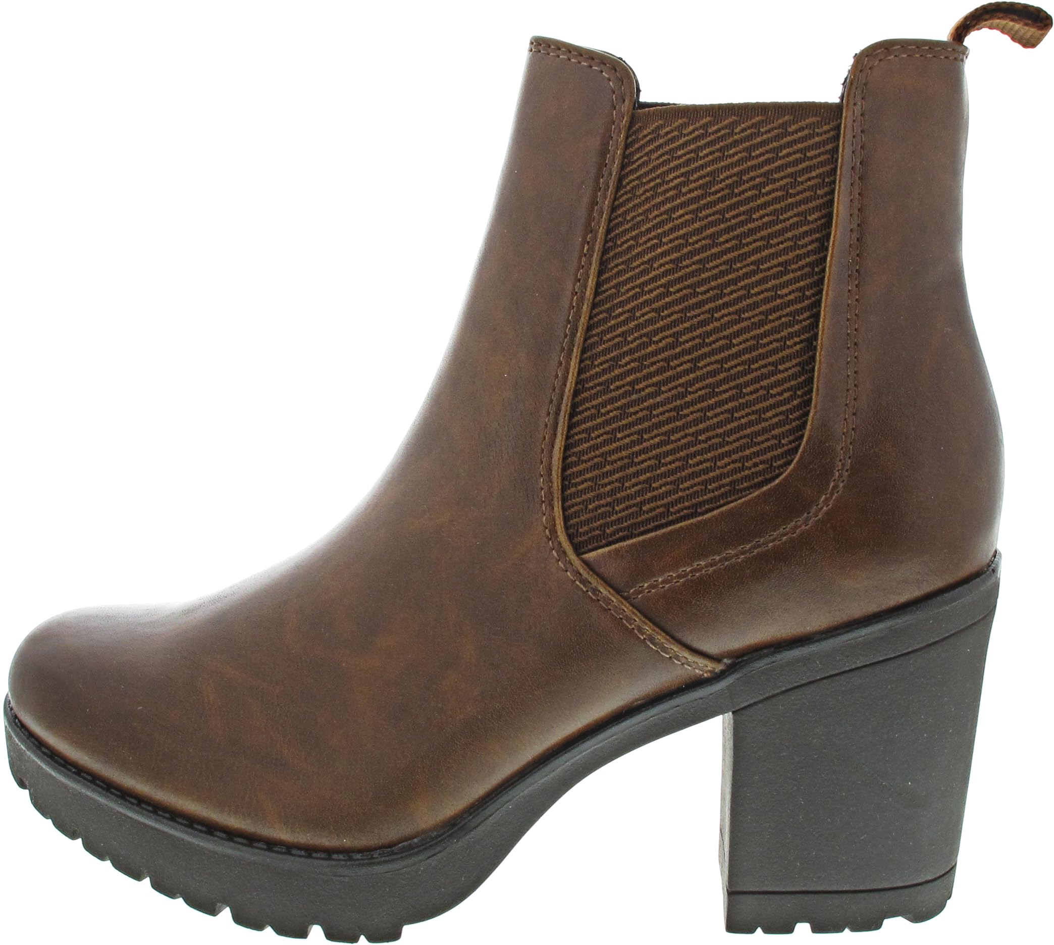 MARCO TOZZI Women's Chelsea Boots with Block Heel Vegan
