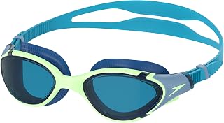 Speedo Biofuse 2.0 Unisex Adult Swimming Goggles, Pale Clover/Cobalt, One Size