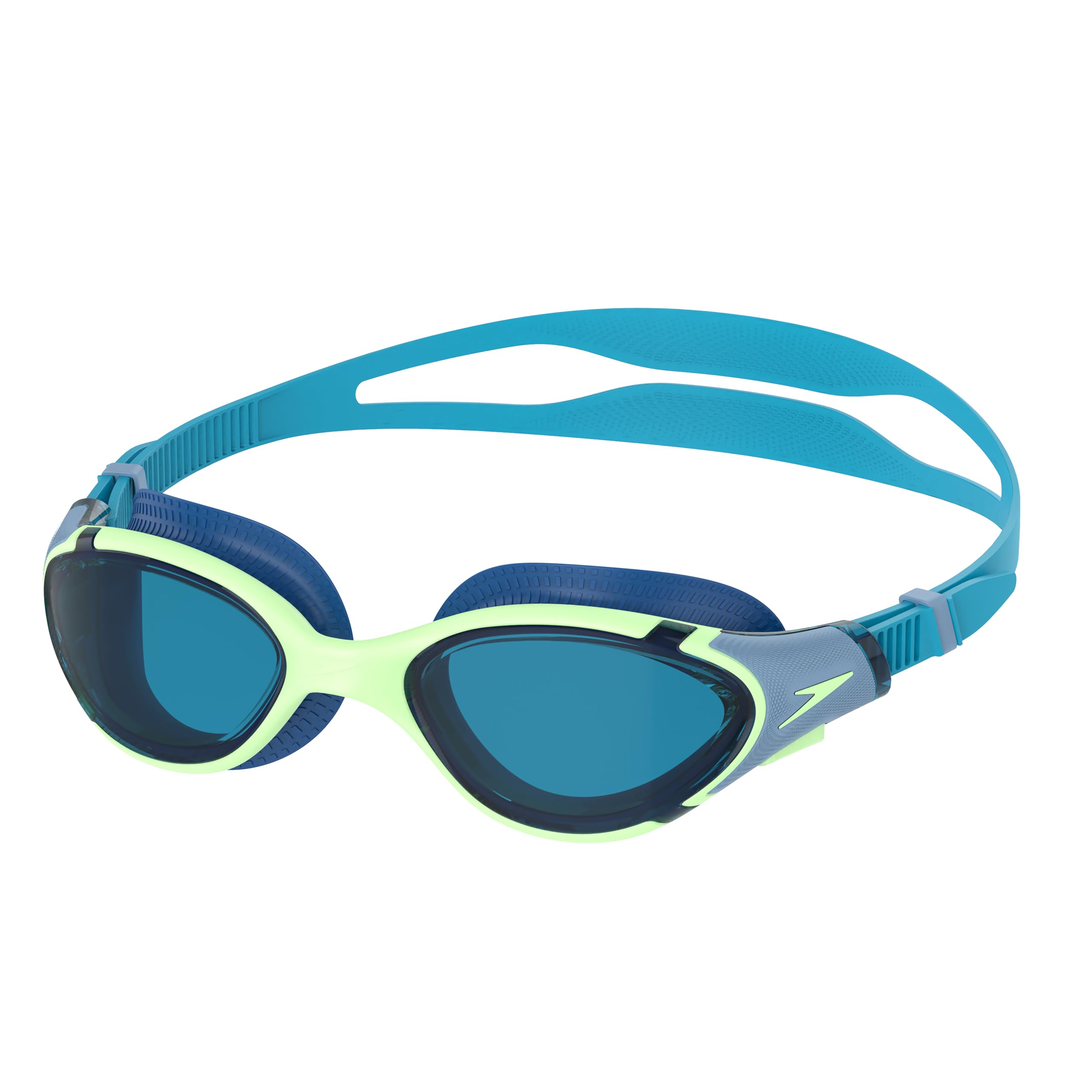 Speedo Biofuse 2.0 Unisex Adult Swimming Goggles, Pale Clover/Cobalt, One Size