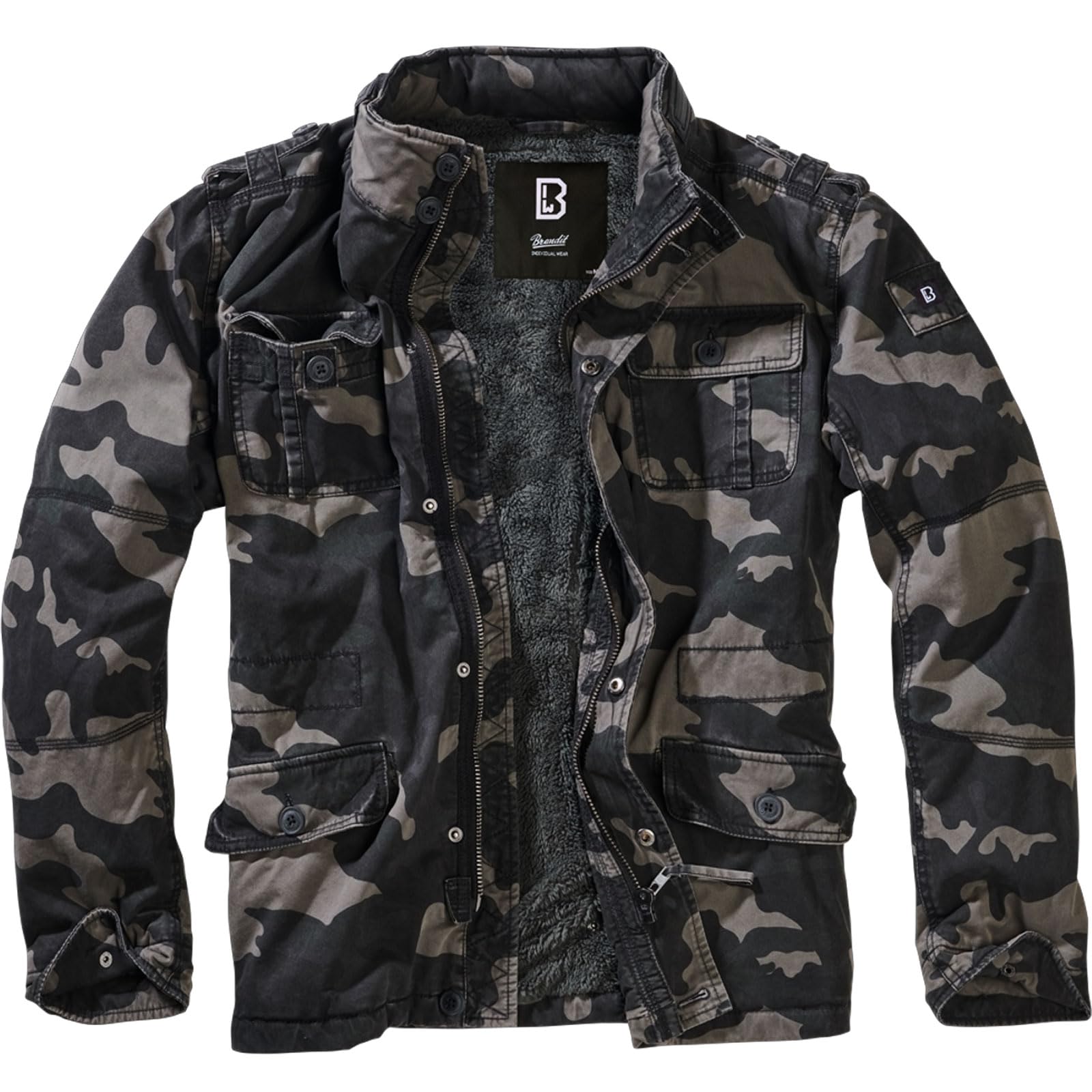Brandit Men Sherpa-lined Cold-weather Casual Outdoor Classic Field Jacket