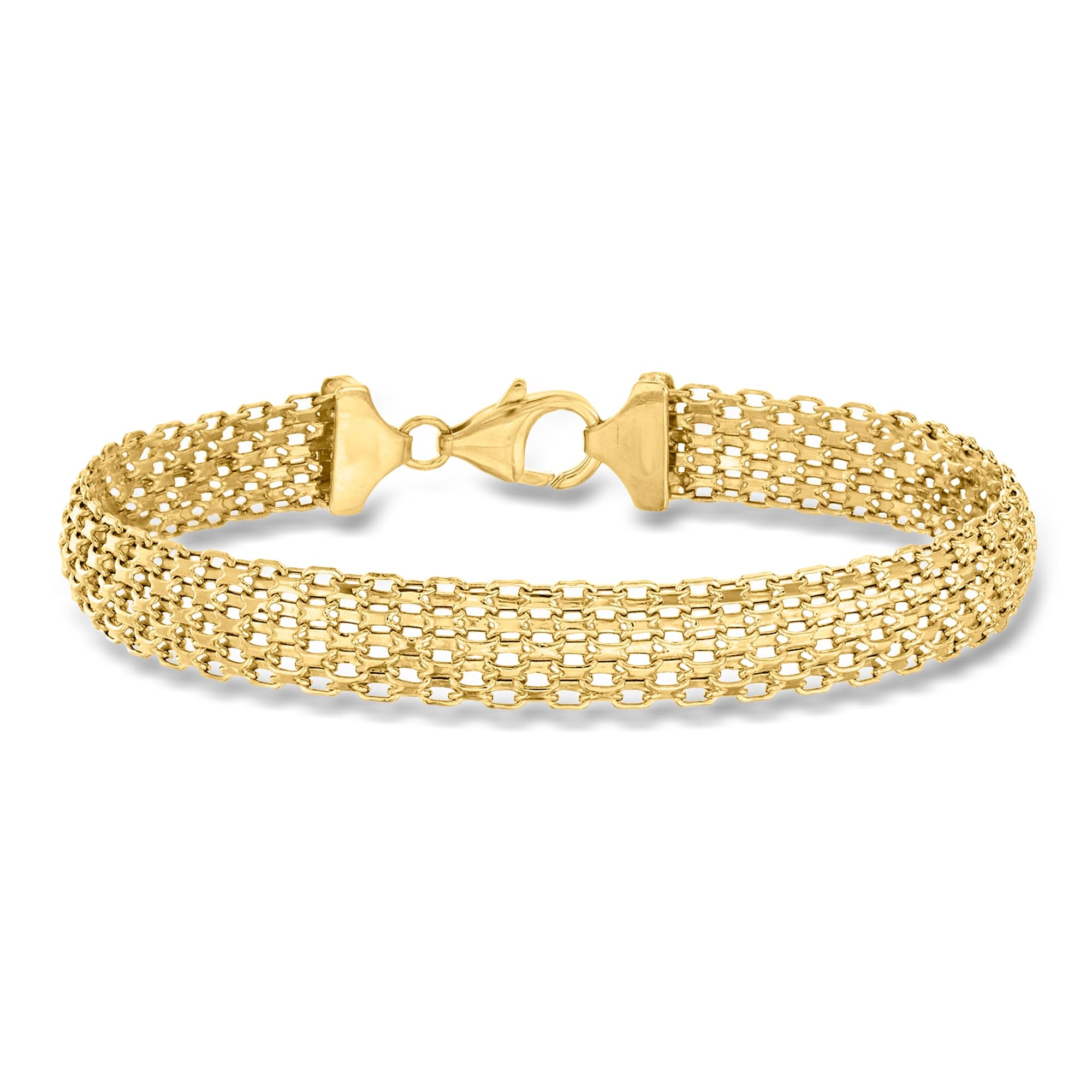 Ross-Simons Italian 14kt Yellow Gold Bismark-Link Bracelet
