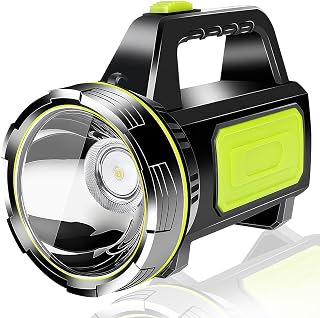 LED Super Bright Rechargeable Torch 1000LM Camping Torches Flashlight 1200mAh Battery Powered Portable Small Hand Torch IPX5 Waterproof Standard Torches with 2 Modes for Outdoor Emergency