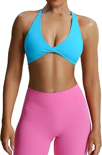 Aoxjox, Sienna Women's Sports Bra Backless Padded Low Impact Yoga Tank Top