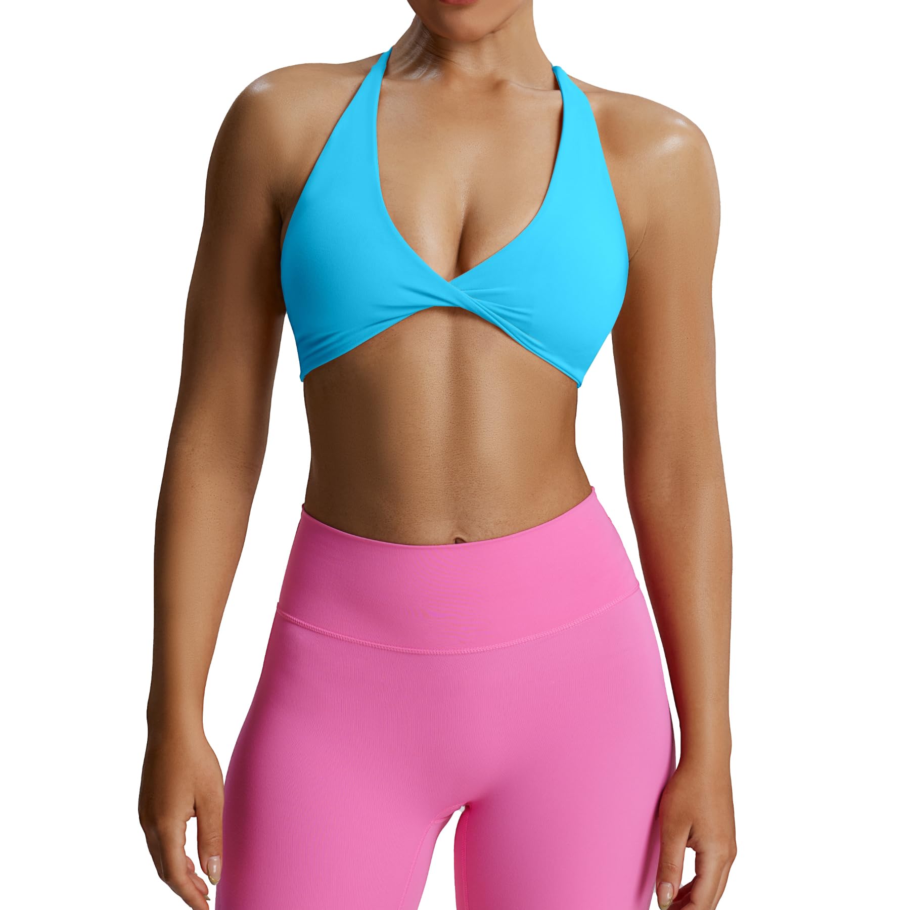 Aoxjox, Sienna Women's Sports Bra Backless Padded Low Impact Yoga Tank Top