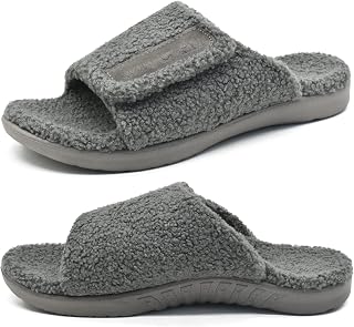 ONCAI Mens Slide Sandals Open Toe Athletic Adjustable Straps Orthotic Plantar Fasciitis Sport Sandals with Soft Cushion Arch Support Footbed Size 6.5-12