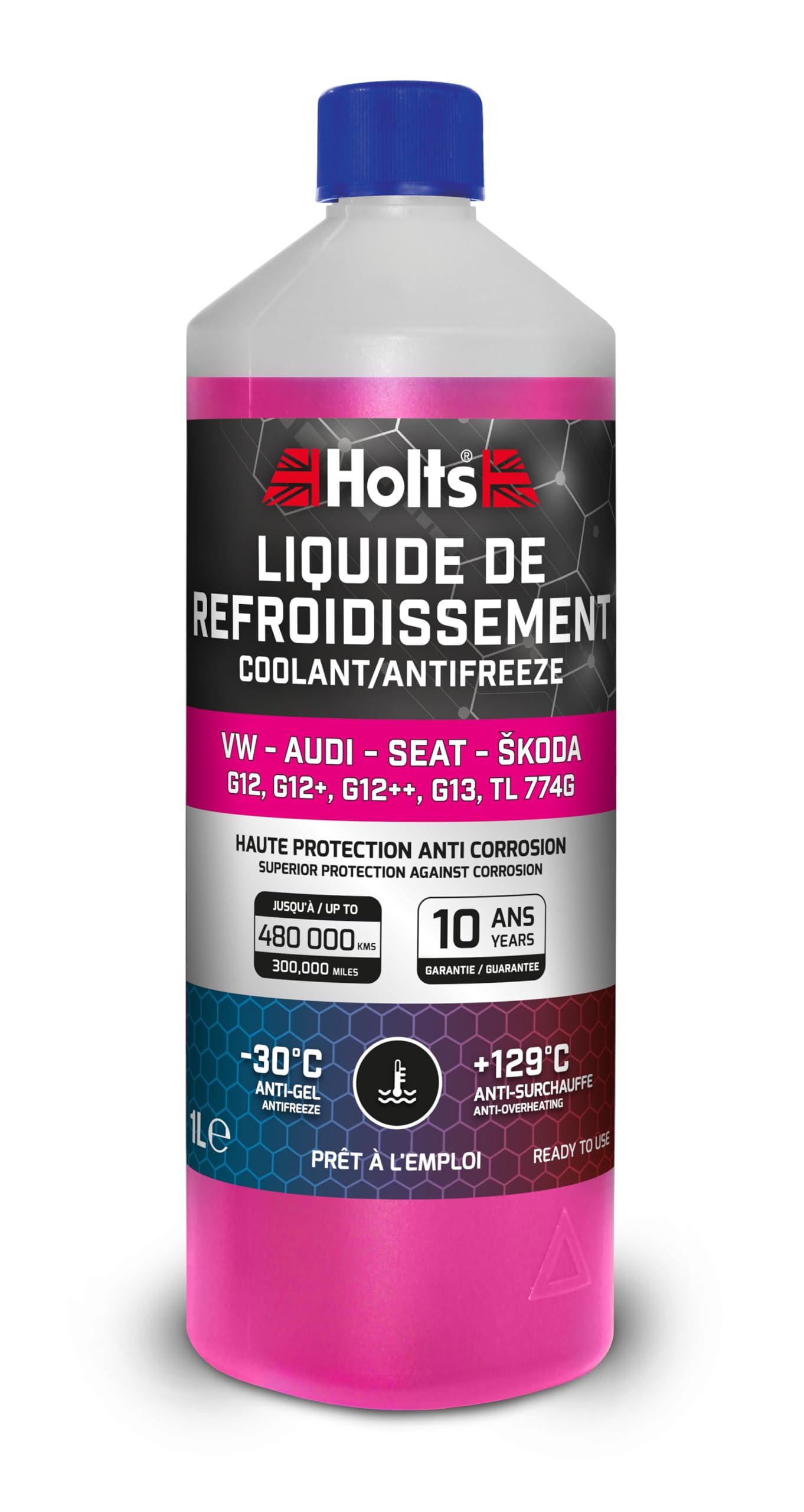 Holts HAFR0005B Antifreeze Coolant for Car VW-Audi-Seat-Skoda G12, G12+, G12++, 